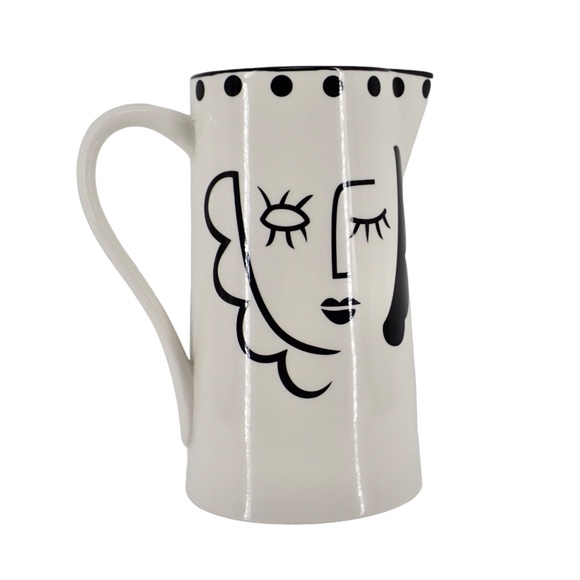 Pablo Picasso Ladies Face White & Black Ceramic Table Pitcher Mint Condition 9" - Picture 5 of 15